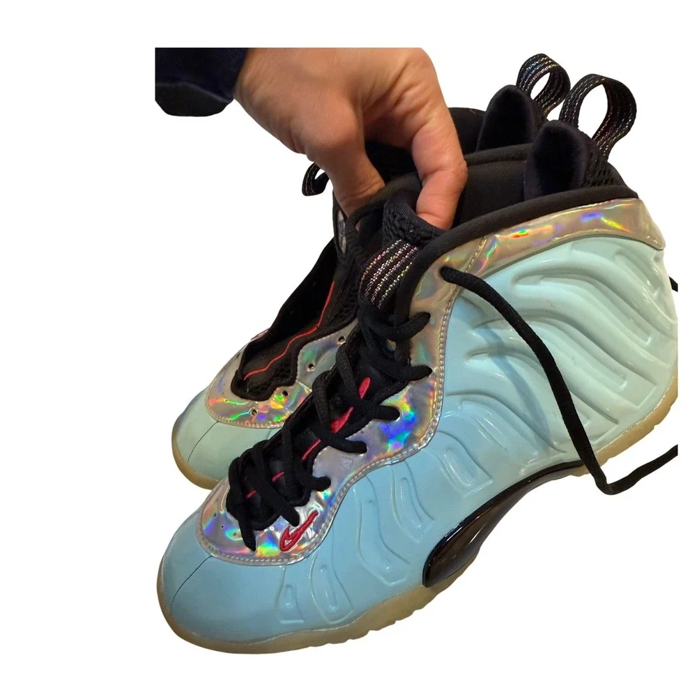 Nike‎ Air Foamposite One Ice Blue Metallic Holographic Basketball Shoes